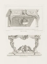 Tavolo da Studio, 6ª Tavola (Studio per un Tavolo), tav. 47 in Oeuvre de Juste-Aurèle Meissonnier